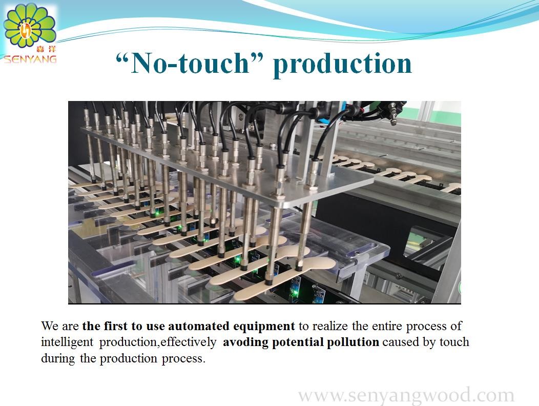 No touch production line of wooden cutlery from Tianjin Senyangwood Co., Limited